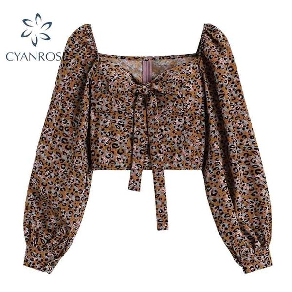 beach crop blouse for ladies fashion square collar long sleeve bownot shirt women leopard korean chic retro street blusas 210515, White
beach crop blouse for ladies fashion square collar long sleeve bownot shirt women leopard korean chic retro street blusas 210515, White
