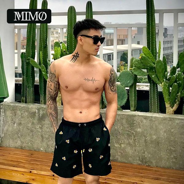 arrival men's swimming pants beach wear shorts, White;black