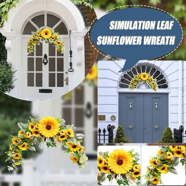 decorative flowers & wreaths artificial sunflower summer wreath fake flower with yellow and green leaves for front door
decorative flowers & wreaths artificial sunflower summer wreath fake flower with yellow and green leaves for front door
