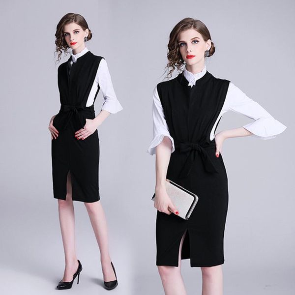work dresses professional suit 2021 spring and summer female ladies temperament wild fashion two-piece wear tide, White;black
work dresses professional suit 2021 spring and summer female ladies temperament wild fashion two-piece wear tide, White;black
