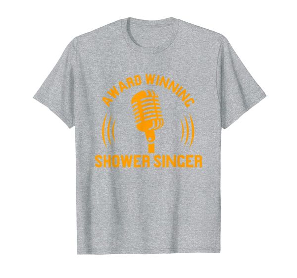 award winning shower singer t-shirt, White;black