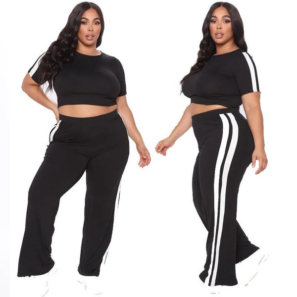 plus size tracksuits xl-5xl summer 2021 sets casual sport solid stripe short sleeve and pants outfit women wholesale drop
plus size tracksuits xl-5xl summer 2021 sets casual sport solid stripe short sleeve and pants outfit women wholesale drop