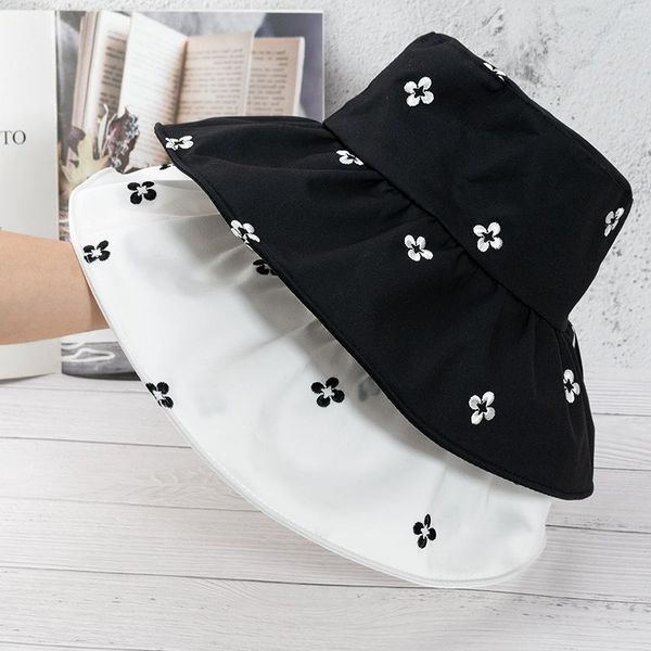 wide brim hats casual women's summer hat bucket sun protection cap female flat flowers cotton beach packable, Blue;gray
wide brim hats casual women's summer hat bucket sun protection cap female flat flowers cotton beach packable, Blue;gray