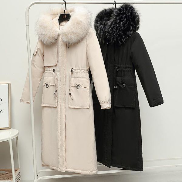 women's down & parkas 2021 winter big fur collar x-long women hooded wool liner warm jacket ladies outwear adjustable waist thick coats, Black
women's down & parkas 2021 winter big fur collar x-long women hooded wool liner warm jacket ladies outwear adjustable waist thick coats, Black