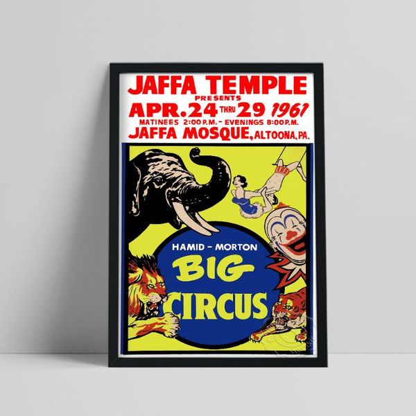 paintings 1961 big circus poster, elephant lion tiger clown girl boy show art prints, animals and people acrobatic performance wall decor
paintings 1961 big circus poster, elephant lion tiger clown girl boy show art prints, animals and people acrobatic performance wall decor