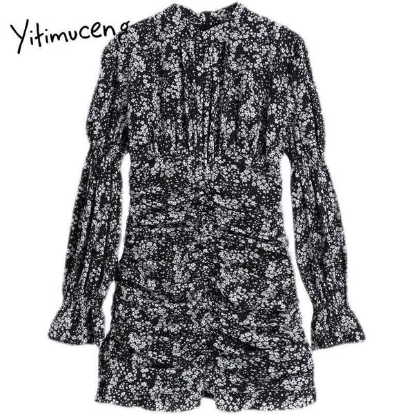 yitimuceng folds floral pint mini dresses women half high collar a-line long sleeve sheath black summer fashion dress 210601, Black;gray
yitimuceng folds floral pint mini dresses women half high collar a-line long sleeve sheath black summer fashion dress 210601, Black;gray