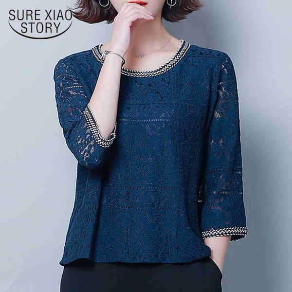 spring summer plus size l-5xl shirt lace blouse women o neck solid short sleeve blusas mujer de moda 8643 50 210415, White
spring summer plus size l-5xl shirt lace blouse women o neck solid short sleeve blusas mujer de moda 8643 50 210415, White