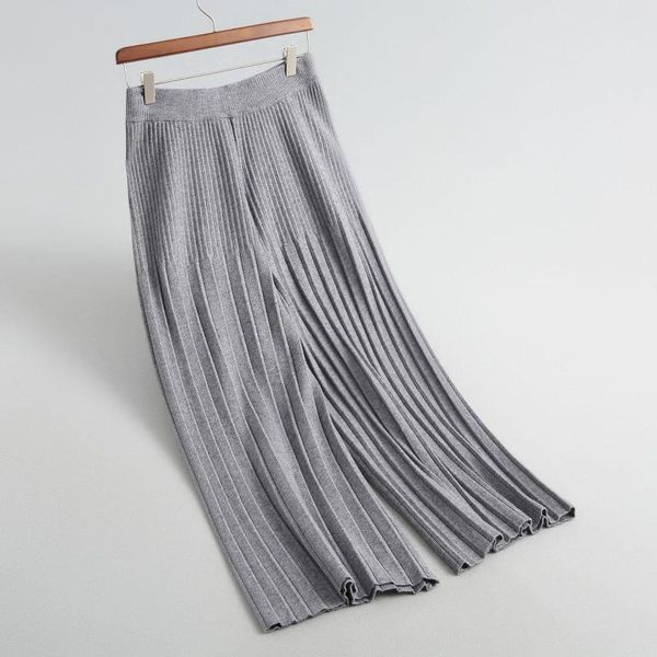 women's pants & capris women brief solid pleated design knitted wide leg ladies knitwear bottom elegant high waist sweater trousers, Black;white
women's pants & capris women brief solid pleated design knitted wide leg ladies knitwear bottom elegant high waist sweater trousers, Black;white