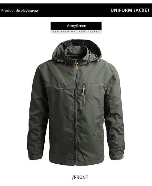 spring and autumn men's jackets trendy hooded casual mountaineering windbreakers outdoor sports, Black;brown
spring and autumn men's jackets trendy hooded casual mountaineering windbreakers outdoor sports, Black;brown