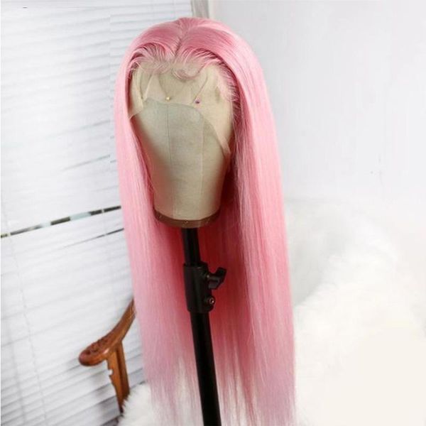 synthetic wigs long pink colored silky straight lace front wig for black women with baby hair middle ratio pre plucked cosplay
synthetic wigs long pink colored silky straight lace front wig for black women with baby hair middle ratio pre plucked cosplay