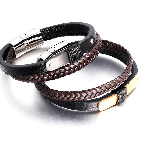 geometrically irregular graphics stainless steel genuine leather bracelet black/brown color accessories jewelry for men bangle
geometrically irregular graphics stainless steel genuine leather bracelet black/brown color accessories jewelry for men bangle