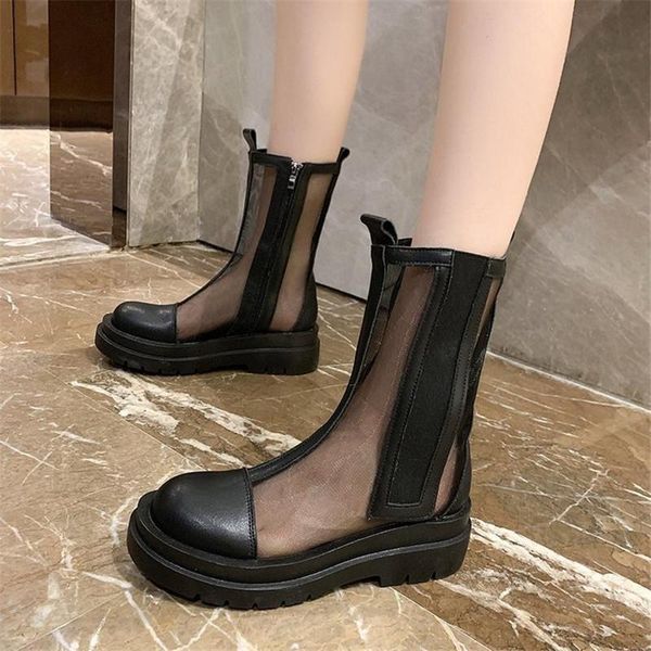 boots 2021 cool genuine leather mesh surface zipper female pumps spring summer round toe square high heel women shoes size 35-40, Black
boots 2021 cool genuine leather mesh surface zipper female pumps spring summer round toe square high heel women shoes size 35-40, Black