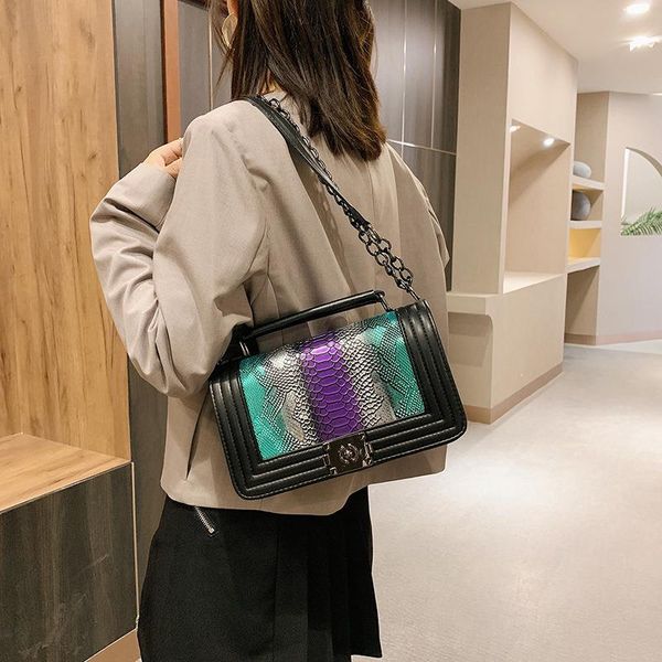 2020 autumn new winter and cross-border print hit color chain handbag square lock snake small fashion bag shoulder ibfmw
2020 autumn new winter and cross-border print hit color chain handbag square lock snake small fashion bag shoulder ibfmw