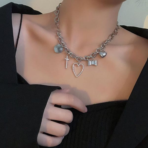 pendant necklaces temperament cubic zircon hiphop necklace for women love small cross, Silver
pendant necklaces temperament cubic zircon hiphop necklace for women love small cross, Silver