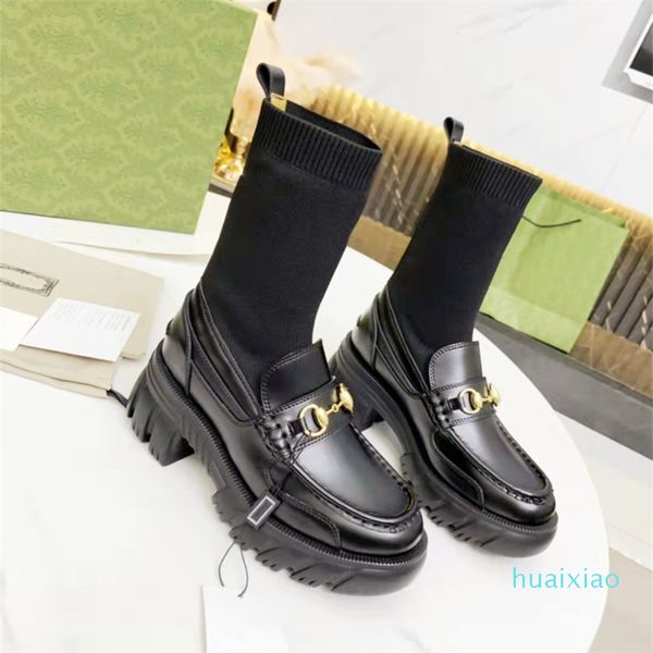 2021quality leather comfortable elastic knitted sock boots luxury designer fashion thick soled buckle women ankle booties stylish ladies, Black
2021quality leather comfortable elastic knitted sock boots luxury designer fashion thick soled buckle women ankle booties stylish ladies, Black