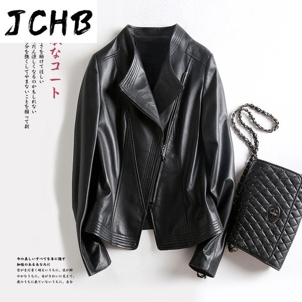 women's leather & faux jchb 2021 motorcycle genuine jacket women short sheepskin coat female plus size 4xl spring autumn mujer chaqueta, Black
women's leather & faux jchb 2021 motorcycle genuine jacket women short sheepskin coat female plus size 4xl spring autumn mujer chaqueta, Black