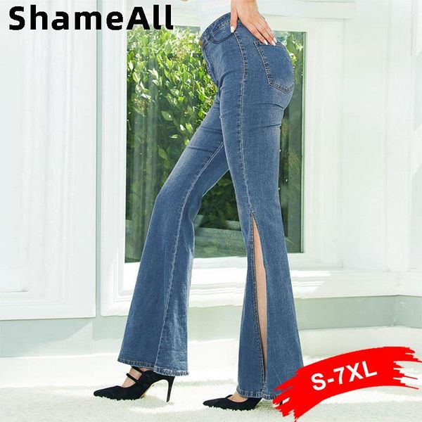 women's jeans plus size streetwear split wide leg flare 4xl high waist melody denim pant bell bottoms indie aesthetic cut riped trouser, Blue
women's jeans plus size streetwear split wide leg flare 4xl high waist melody denim pant bell bottoms indie aesthetic cut riped trouser, Blue