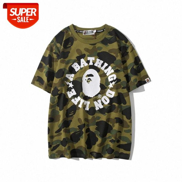 summer japanese tide brand ape-man head letter printing military camouflage green men's cotton short-sleeved t-shirt #1g3d, White;black
summer japanese tide brand ape-man head letter printing military camouflage green men's cotton short-sleeved t-shirt #1g3d, White;black