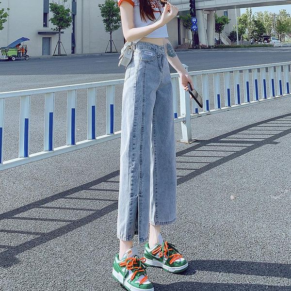 women's jeans musendujia split summer thin 2021 autumn high waist wide legs loose slim straight pants versatile capris, Blue
women's jeans musendujia split summer thin 2021 autumn high waist wide legs loose slim straight pants versatile capris, Blue