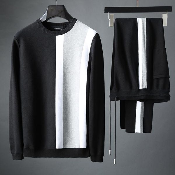 men's tracksuits 2021 luxury color design spring and autumn o-neck sweatshirt fashion 2 pieces (sweatshirt + pants) sportswe, Gray 
men's tracksuits 2021 luxury color design spring and autumn o-neck sweatshirt fashion 2 pieces (sweatshirt + pants) sportswe, Gray