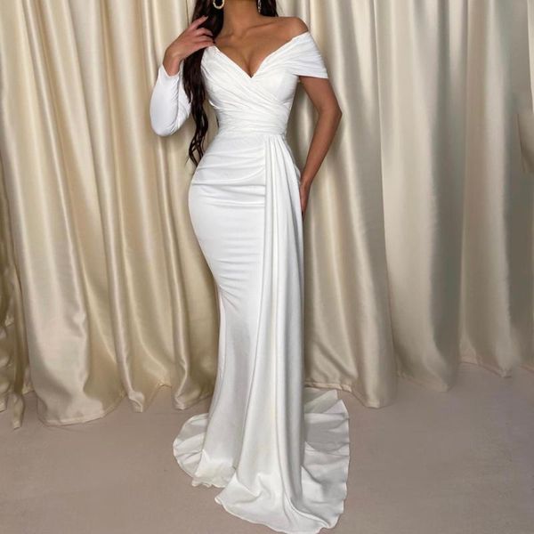 casual dresses white one sleeve off shoulder long evening party dress ruched with ribbon floor length stretchy gown, Black;gray
casual dresses white one sleeve off shoulder long evening party dress ruched with ribbon floor length stretchy gown, Black;gray