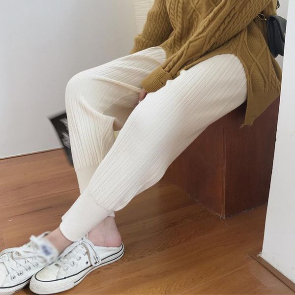 women's leggings autumn knitted thick ankle-length legging high waist drawstring female harem warm streetwear casual bottom, Black
women's leggings autumn knitted thick ankle-length legging high waist drawstring female harem warm streetwear casual bottom, Black