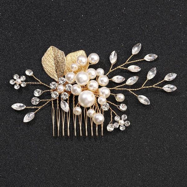 hair clips & barrettes bride gold leaf comb handmade exquisite pearl pins super fairy piece for women girls ea, Golden;silver
hair clips & barrettes bride gold leaf comb handmade exquisite pearl pins super fairy piece for women girls ea, Golden;silver