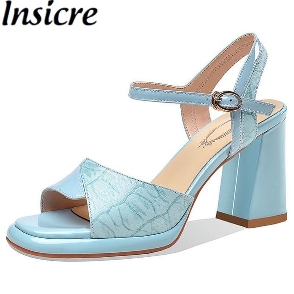 insicre 2021 summer women chunky high heels sandals fashion square peep toe genuine leather buckle ankle strap shoes dress, Black
insicre 2021 summer women chunky high heels sandals fashion square peep toe genuine leather buckle ankle strap shoes dress, Black
