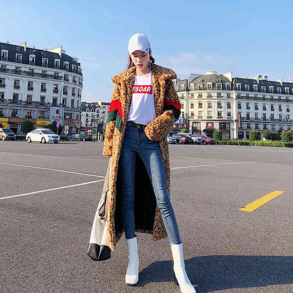 blends winter women thick warm long leopard patchwork faux coats female casual artificial fur overcoats a130, Black
blends winter women thick warm long leopard patchwork faux coats female casual artificial fur overcoats a130, Black