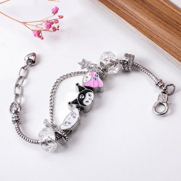link, chain 2021 product little devil cute dog cartoon beaded snake bone bracelet gift, Black
link, chain 2021 product little devil cute dog cartoon beaded snake bone bracelet gift, Black