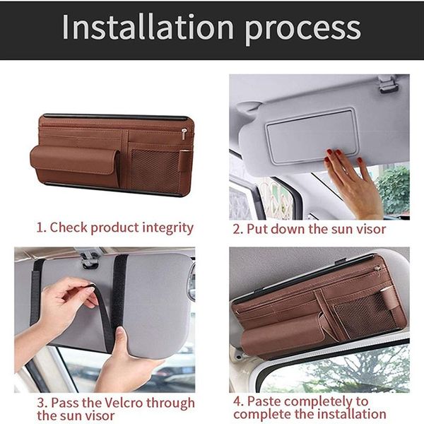 other interior accessories car sun visor glasses storage bag pu leather auto sunshade plate sunglasses clip organizer cash holder
other interior accessories car sun visor glasses storage bag pu leather auto sunshade plate sunglasses clip organizer cash holder