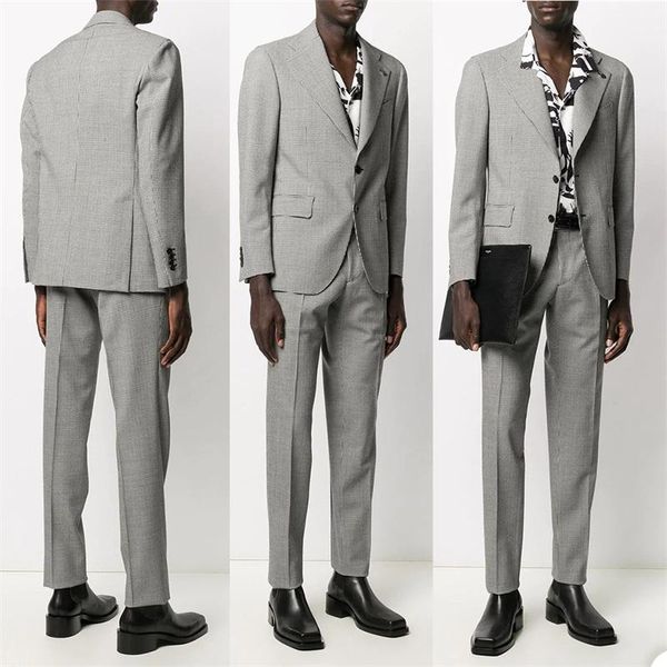 two pieces houndstooth men suits fit slim custom made handsome cotton spring button formal business coat+pant men's & blazers, White;black
two pieces houndstooth men suits fit slim custom made handsome cotton spring button formal business coat+pant men's & blazers, White;black