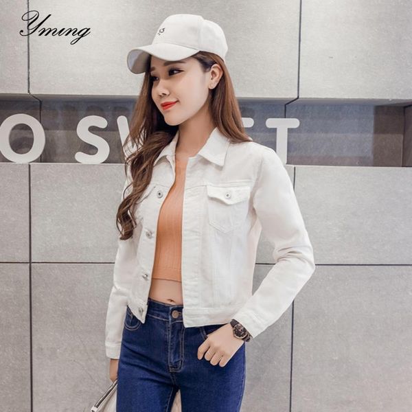 women's jackets yming autumn candy-colored denim clothes college style slim was thin long-sleeved short coat ladies casual, Black;brown
women's jackets yming autumn candy-colored denim clothes college style slim was thin long-sleeved short coat ladies casual, Black;brown