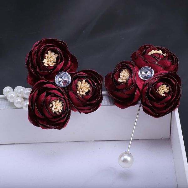 decorative flowers & wreaths bride and bridesmaid wrist flower rhinestone pearl wine red men's corsage business party wedding supplies
decorative flowers & wreaths bride and bridesmaid wrist flower rhinestone pearl wine red men's corsage business party wedding supplies
