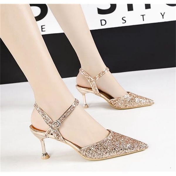 dress shoes office lady banquet 6.5cm high heels pointed toe women pumps sequins hollow ankle strap slingback 9222-2 h19b, Black
dress shoes office lady banquet 6.5cm high heels pointed toe women pumps sequins hollow ankle strap slingback 9222-2 h19b, Black