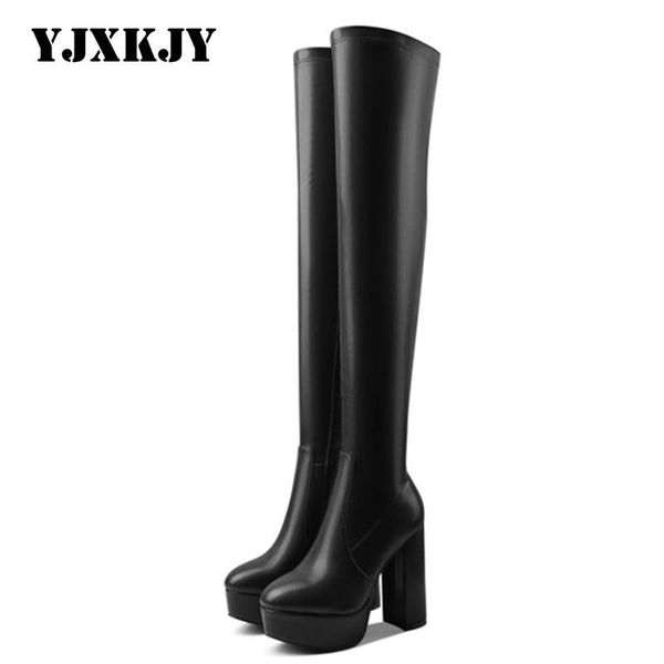 boots yjxkjy big size super high thick heeled fashion women's waterproof over the knee thigh elastic thin leg ladies, Black
boots yjxkjy big size super high thick heeled fashion women's waterproof over the knee thigh elastic thin leg ladies, Black