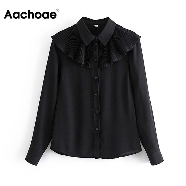 chic ruffles black blouse women long sleeve lady elegant shirts turn down collar solid spring autumn blusas mujer 210413, White
chic ruffles black blouse women long sleeve lady elegant shirts turn down collar solid spring autumn blusas mujer 210413, White