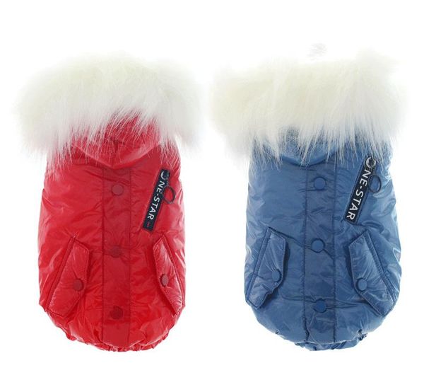 dog apparel red blue colors warm cotton padded jackets with fashion fur collar clothes autumn and winter thick down jacket for dogs
dog apparel red blue colors warm cotton padded jackets with fashion fur collar clothes autumn and winter thick down jacket for dogs