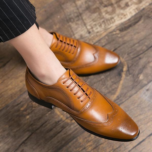dress shoes italy designer business handmade brogue derby offical men suit leather formal lace up wedding, Black
dress shoes italy designer business handmade brogue derby offical men suit leather formal lace up wedding, Black