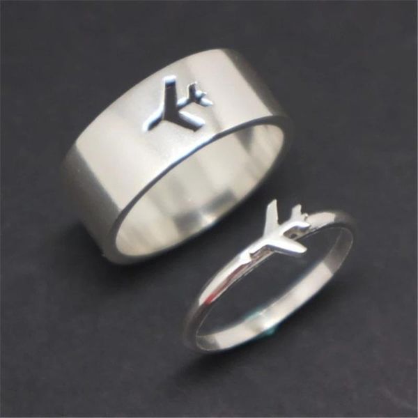 cluster rings 2021 punk airplane couple ring for women men pilot & flight butterfly attendant wedding set aviation lover luxury gift, Golden;silver
cluster rings 2021 punk airplane couple ring for women men pilot & flight butterfly attendant wedding set aviation lover luxury gift, Golden;silver