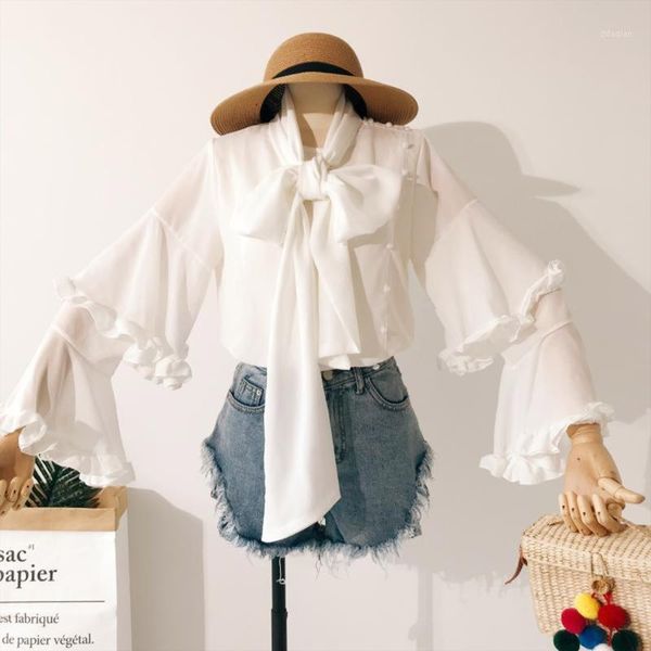 women's blouses & shirts loose fairy blouse white women fashion autumn nice korean long sleeve ruffled skinny bow elegant clothing girl
women's blouses & shirts loose fairy blouse white women fashion autumn nice korean long sleeve ruffled skinny bow elegant clothing girl