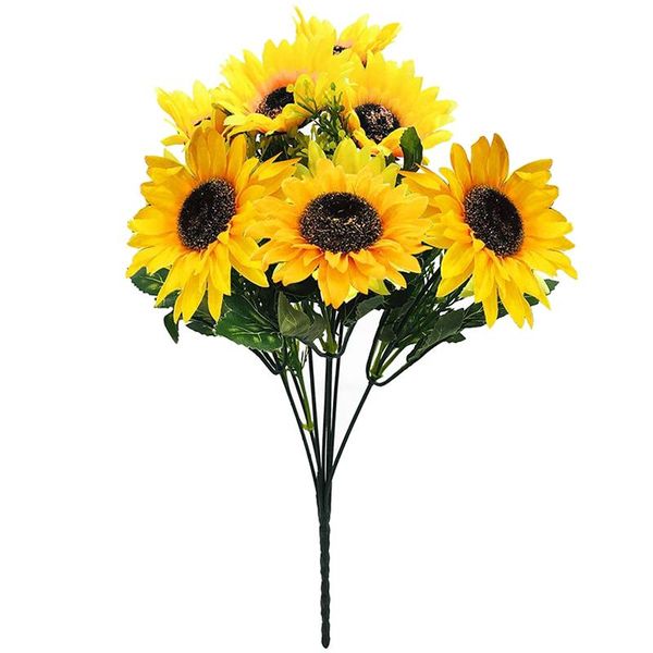 decorative flowers & wreaths artificial sunflowers bouquet, 4 bunches silk fake sun flower faux floral arrangement plants for bridal wedding
decorative flowers & wreaths artificial sunflowers bouquet, 4 bunches silk fake sun flower faux floral arrangement plants for bridal wedding