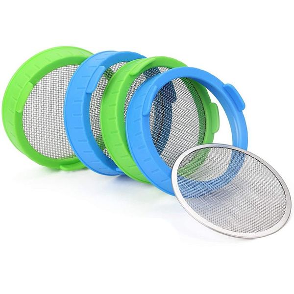 pack sprouting lids, plastic sprout lids with stainless steel screen for wide mouth mason jars, sprouter maker planters & pots
pack sprouting lids, plastic sprout lids with stainless steel screen for wide mouth mason jars, sprouter maker planters & pots