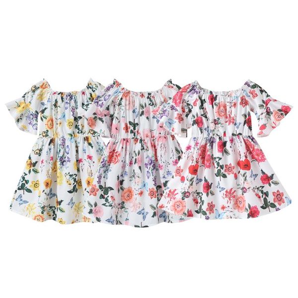 girl's dresses toddler clothes baby girl floral off shoulder summer sundress infant flared sleeves for 2t-6t, Red;yellow
girl's dresses toddler clothes baby girl floral off shoulder summer sundress infant flared sleeves for 2t-6t, Red;yellow