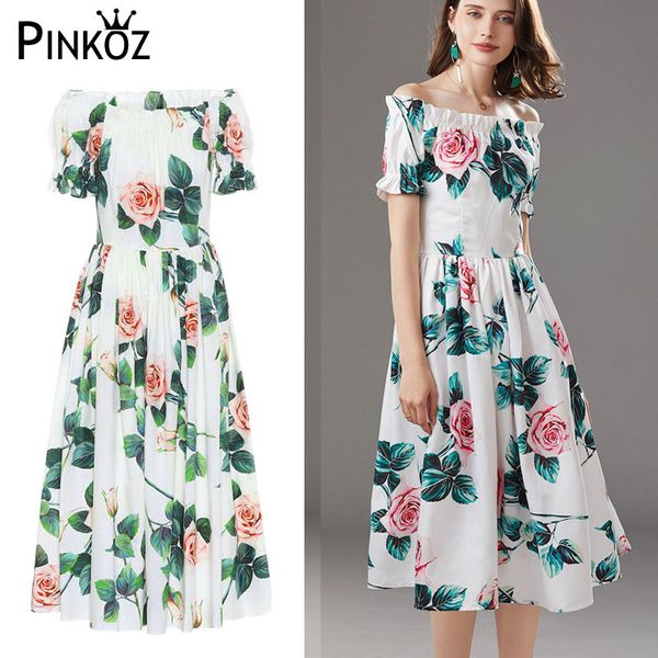 rose print slash neck midi dress high waist floral elegant white summer beach es vestidos de fiesta noche 210421
rose print slash neck midi dress high waist floral elegant white summer beach es vestidos de fiesta noche 210421