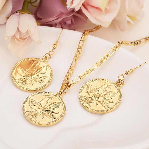 earrings & necklace gold jewelry birdof paradise pendant 1centcoin women butterfly papua guinea girls kids party gift, Silver
earrings & necklace gold jewelry birdof paradise pendant 1centcoin women butterfly papua guinea girls kids party gift, Silver