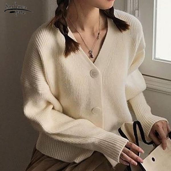 women's knits & tees women sweaters autumn v-neck solid casual loose vintage jacket winter long sleeves short knit cardigans 17292, White
women's knits & tees women sweaters autumn v-neck solid casual loose vintage jacket winter long sleeves short knit cardigans 17292, White