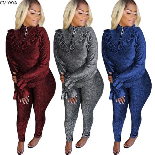 two piece dress gl winter women tracksuit turtleneck ruffles tshirt pants suit silver elastic set casual overalls outfits gl6209, White
two piece dress gl winter women tracksuit turtleneck ruffles tshirt pants suit silver elastic set casual overalls outfits gl6209, White