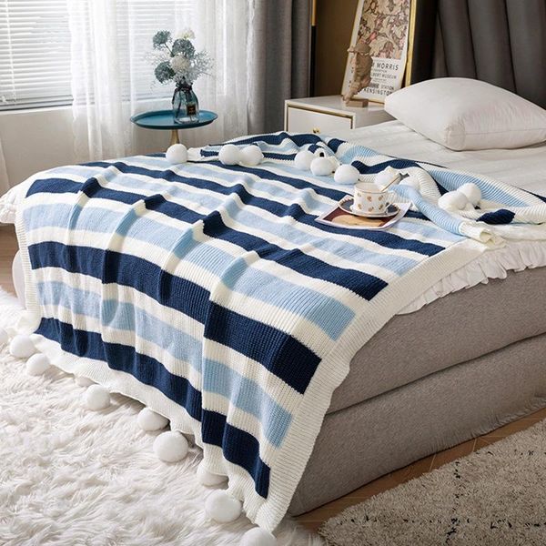 blankets knitted blanket with ball decor acrylic sofa chair cover modern three color stitching knit throw home decoration textile
blankets knitted blanket with ball decor acrylic sofa chair cover modern three color stitching knit throw home decoration textile