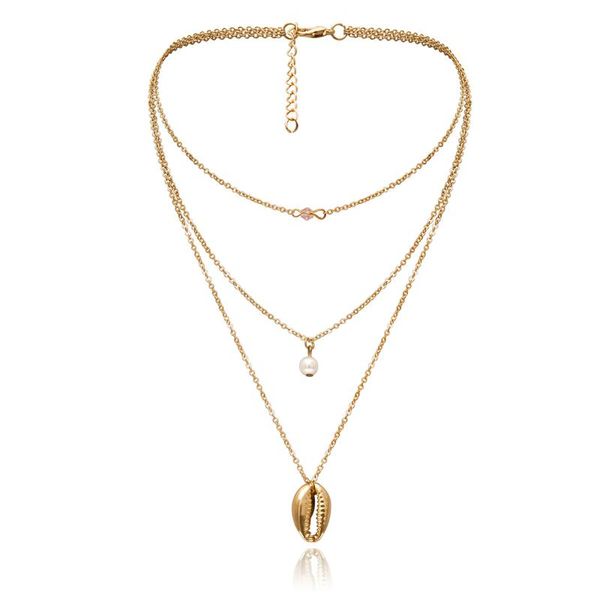 boho multi layer chain pearl crystal shell pendant choker necklace fashion women statement jewelry female chains, Silver
boho multi layer chain pearl crystal shell pendant choker necklace fashion women statement jewelry female chains, Silver